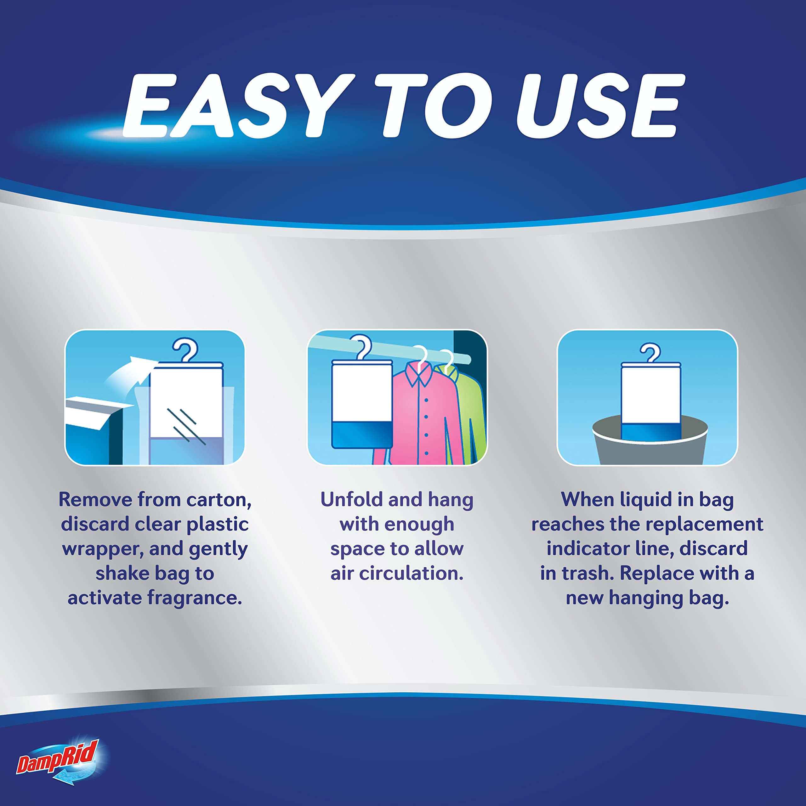 Musty odor elimination DampRid moisture absorber