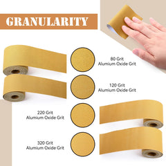 Dansib PSA sandpaper roll 220 grit 2-3-4in wide