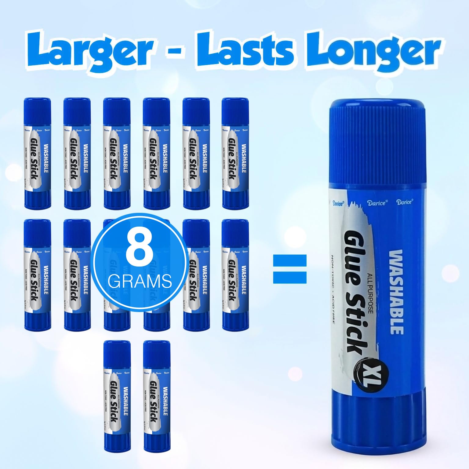 Washable non-toxic Darice glue sticks for school use
