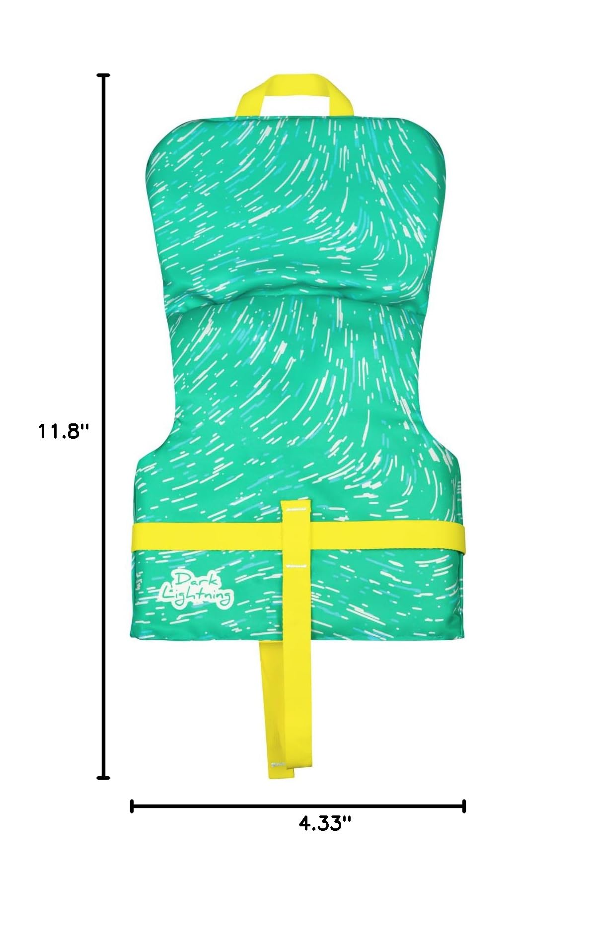 Dark Lightning infant and toddler life vest packaging