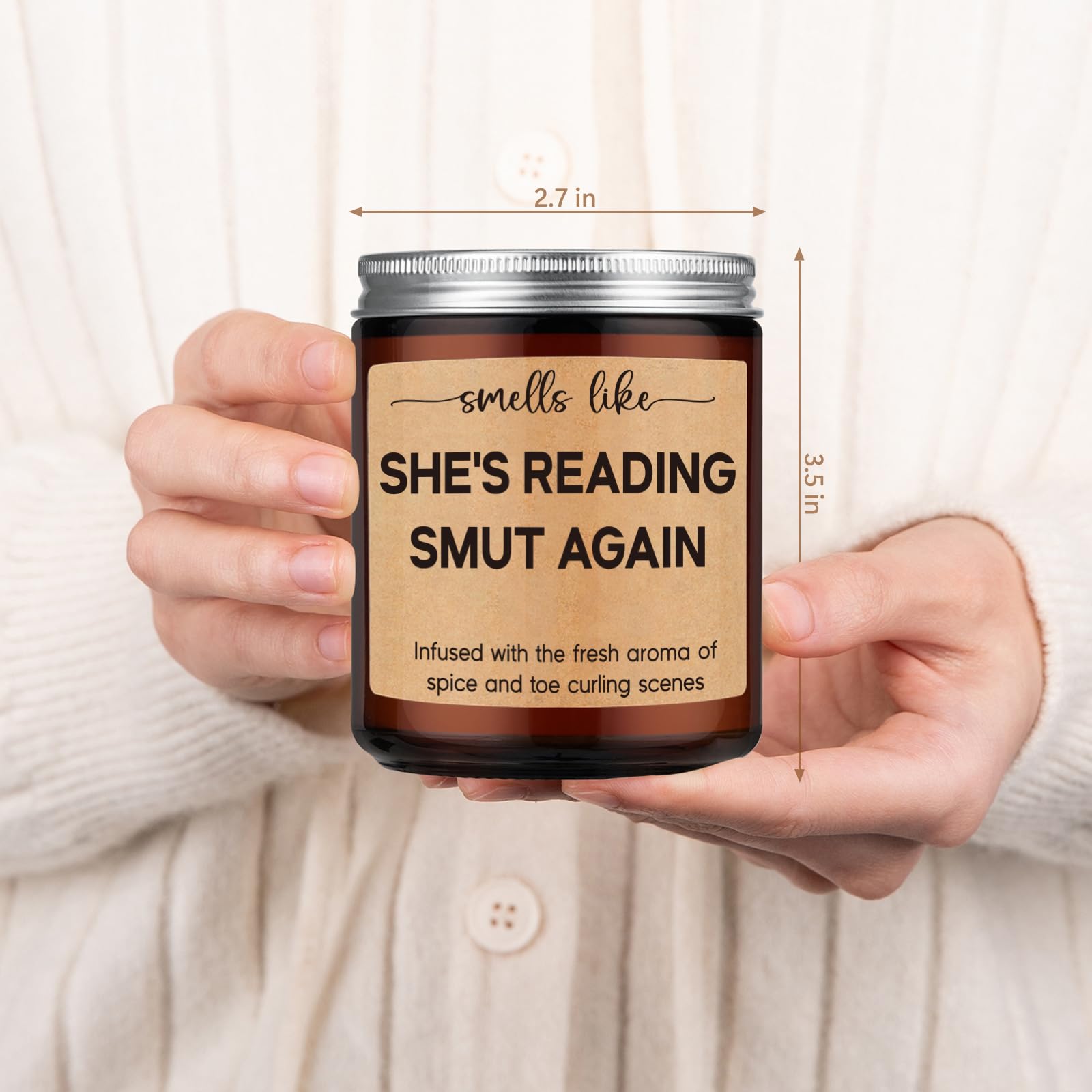 Funny reading decor candle for book lovers