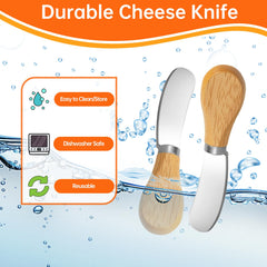 Gift-ready Darlingao cheese knife set box