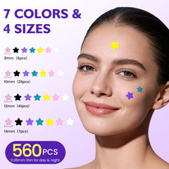 DATISEP pimple patches for face star patch 10mm 560-count