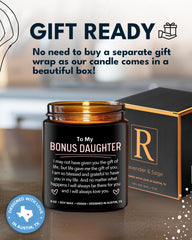 Daughter in law birthday gift candle packaging