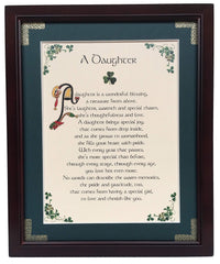Daughter personalizable framed green matted blessing image 1