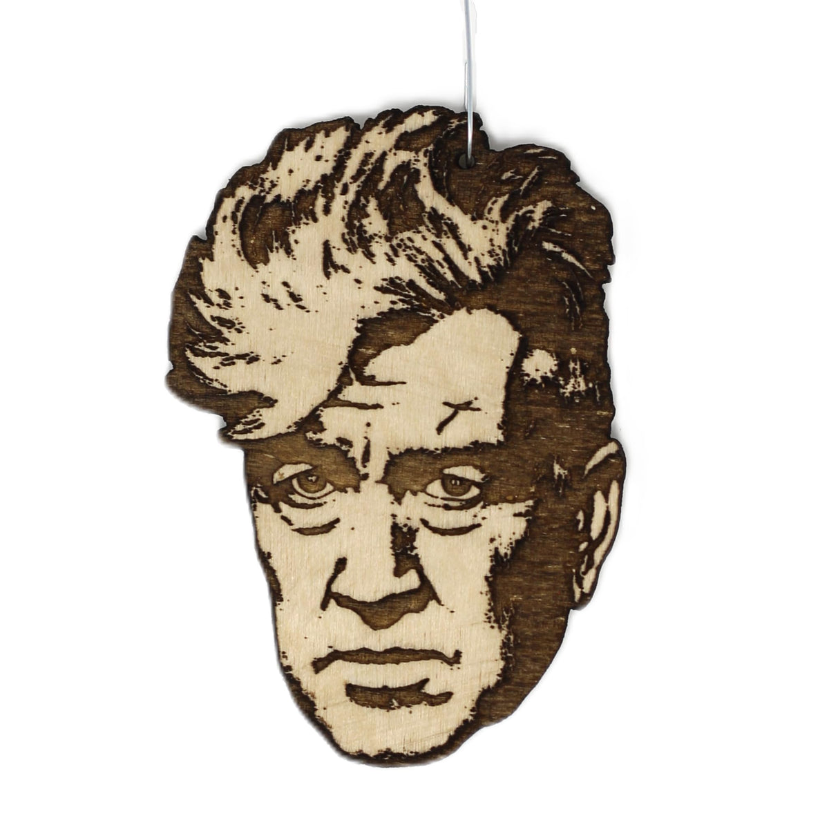 David Lynch Tribute Christmas Ornament made from birch wood