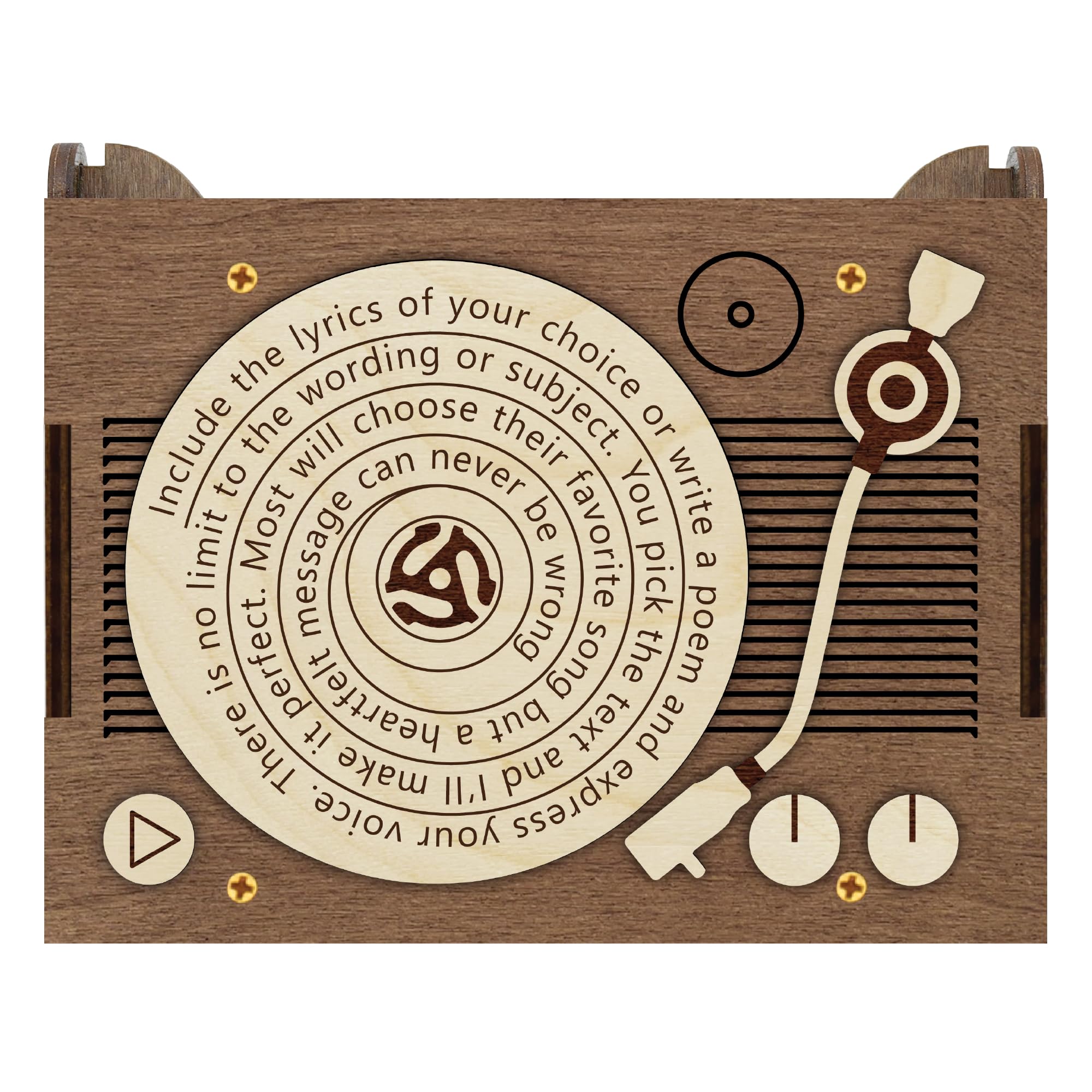 Inside dimensions 4.3 x 3 x 1.6 inches for Davidson Workshop music box