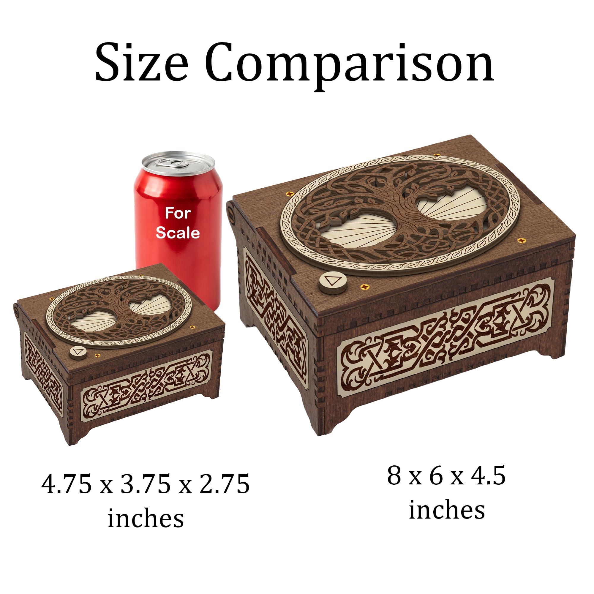 Standard size Davidson Workshop Celtic Tree of Life music box exterior