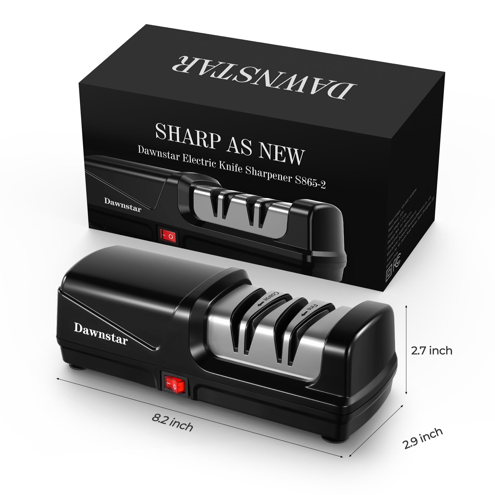 Global voltage compatibility 100-240V on Dawnstar Sharpener