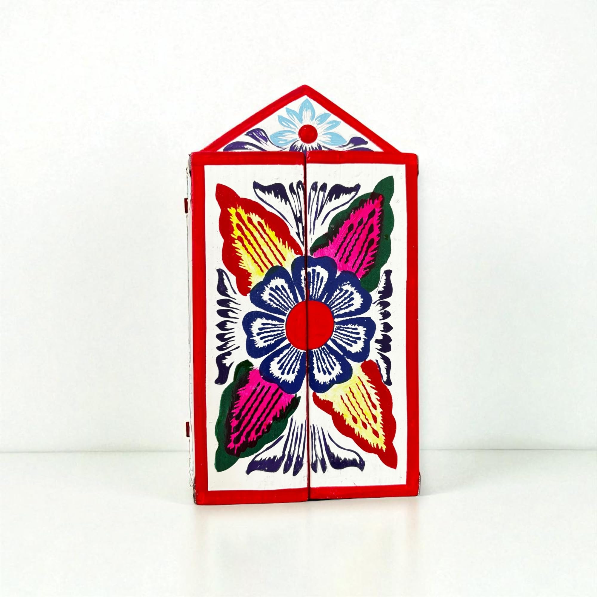 Day of the Dead Retablo Altarpiece open 7x8 inches