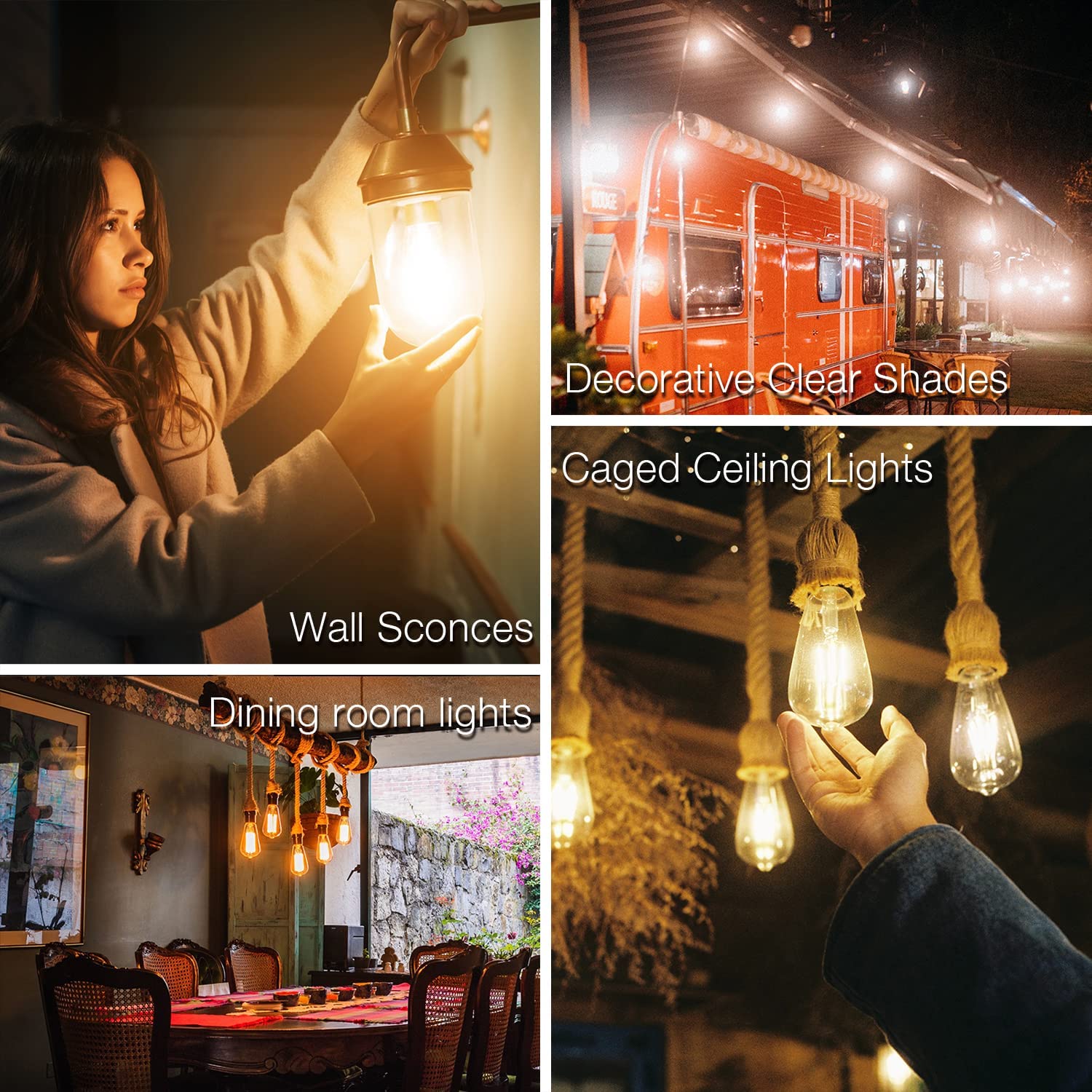 ST58 antique LED filament bulbs DAYBETTER clear glass design