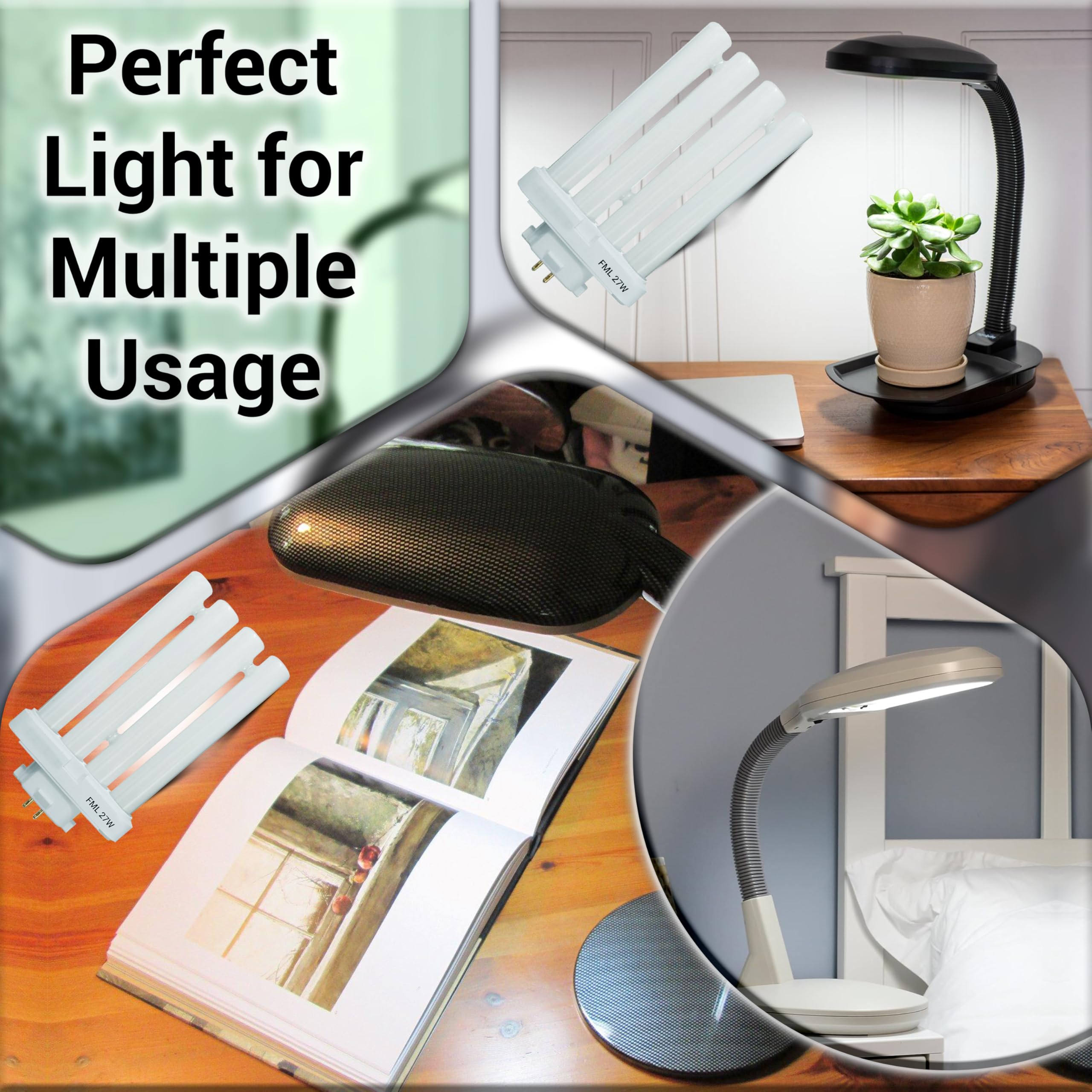 Office reading lamp CFL 27W bulb