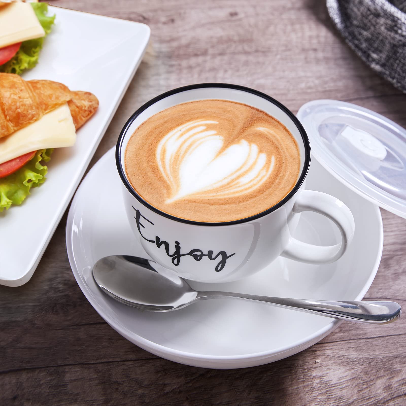 Microwave safe DAYYET soup mugs with handles