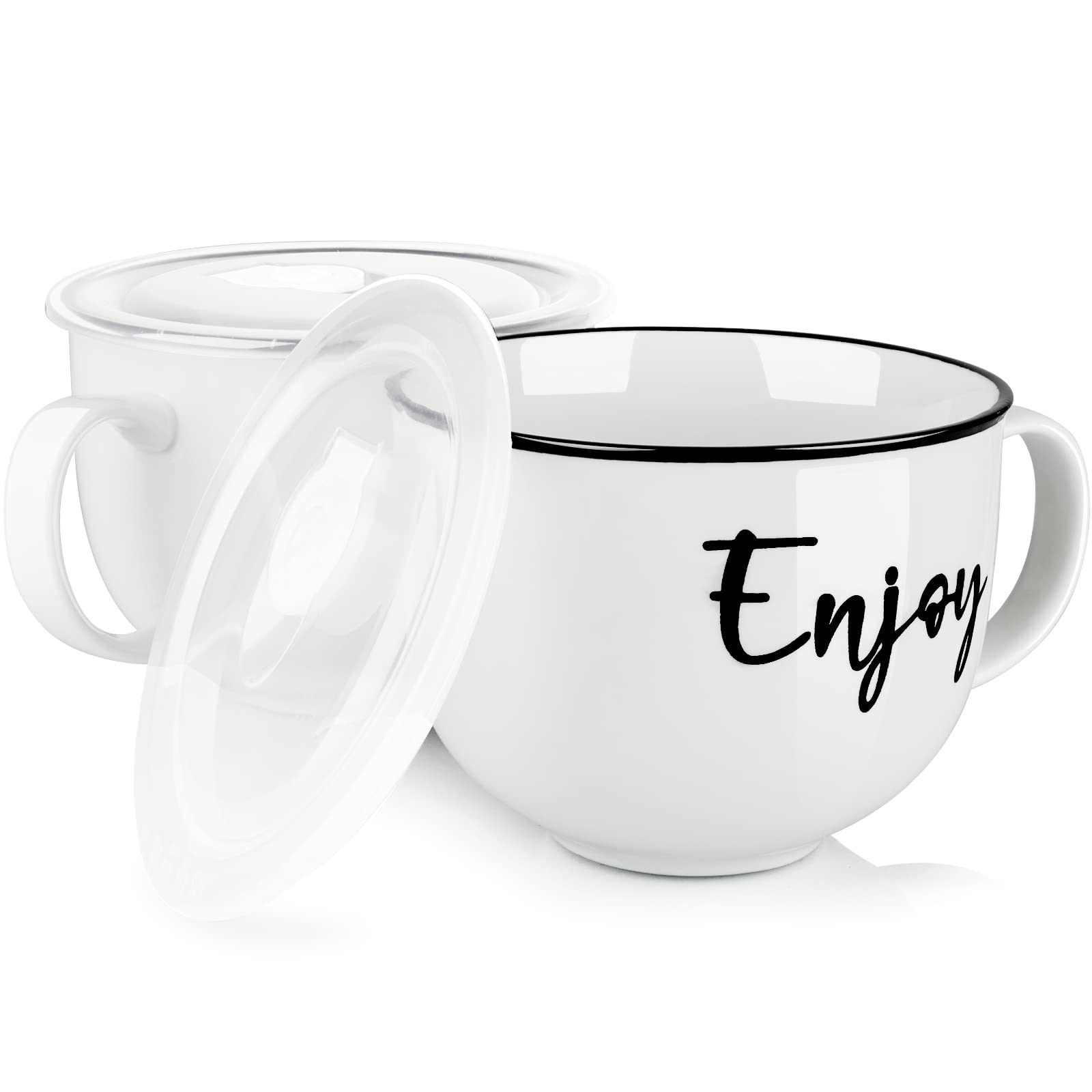 DAYYET 26 oz soup mugs set of 2 with handles