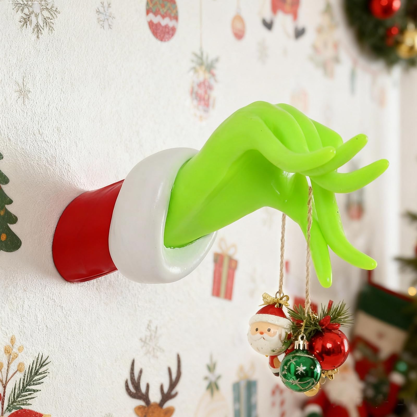 Wall mounted holiday decor featuring reaching hands by DAZONGE