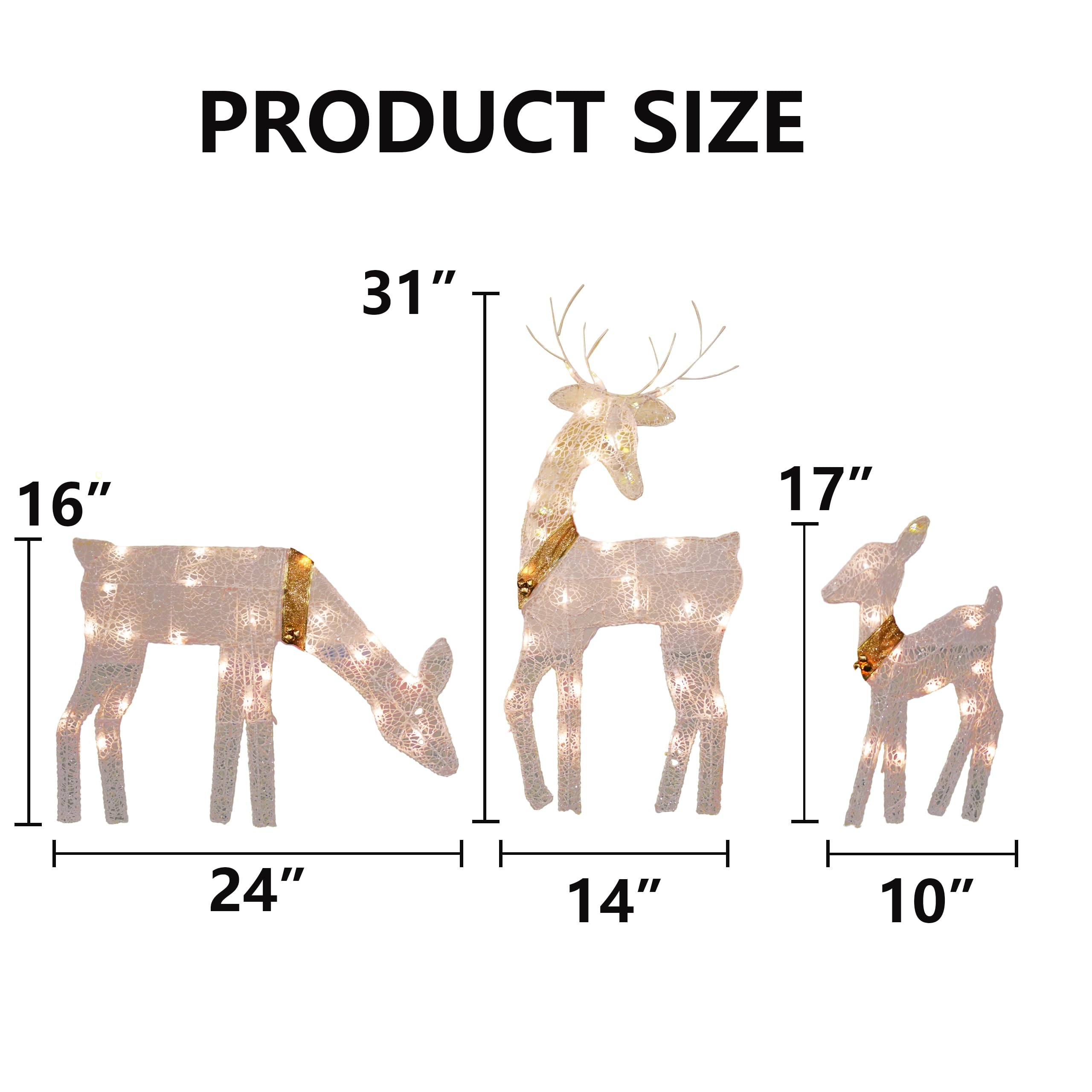 Doe reindeer 24x16 inch from Dazzle Bright Christmas outdoor decoration