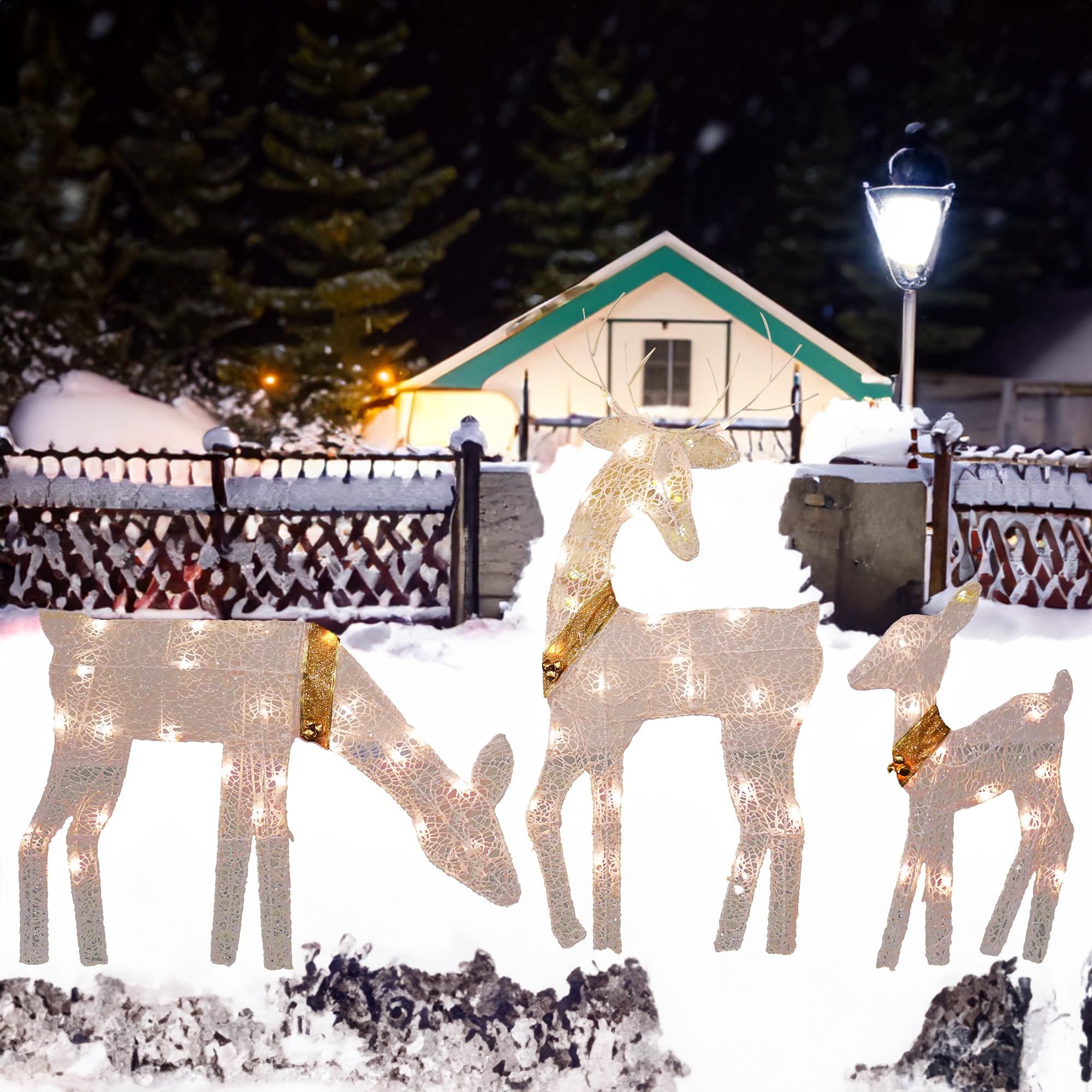 Waterproof outdoor christmas deer decoration for yard patio