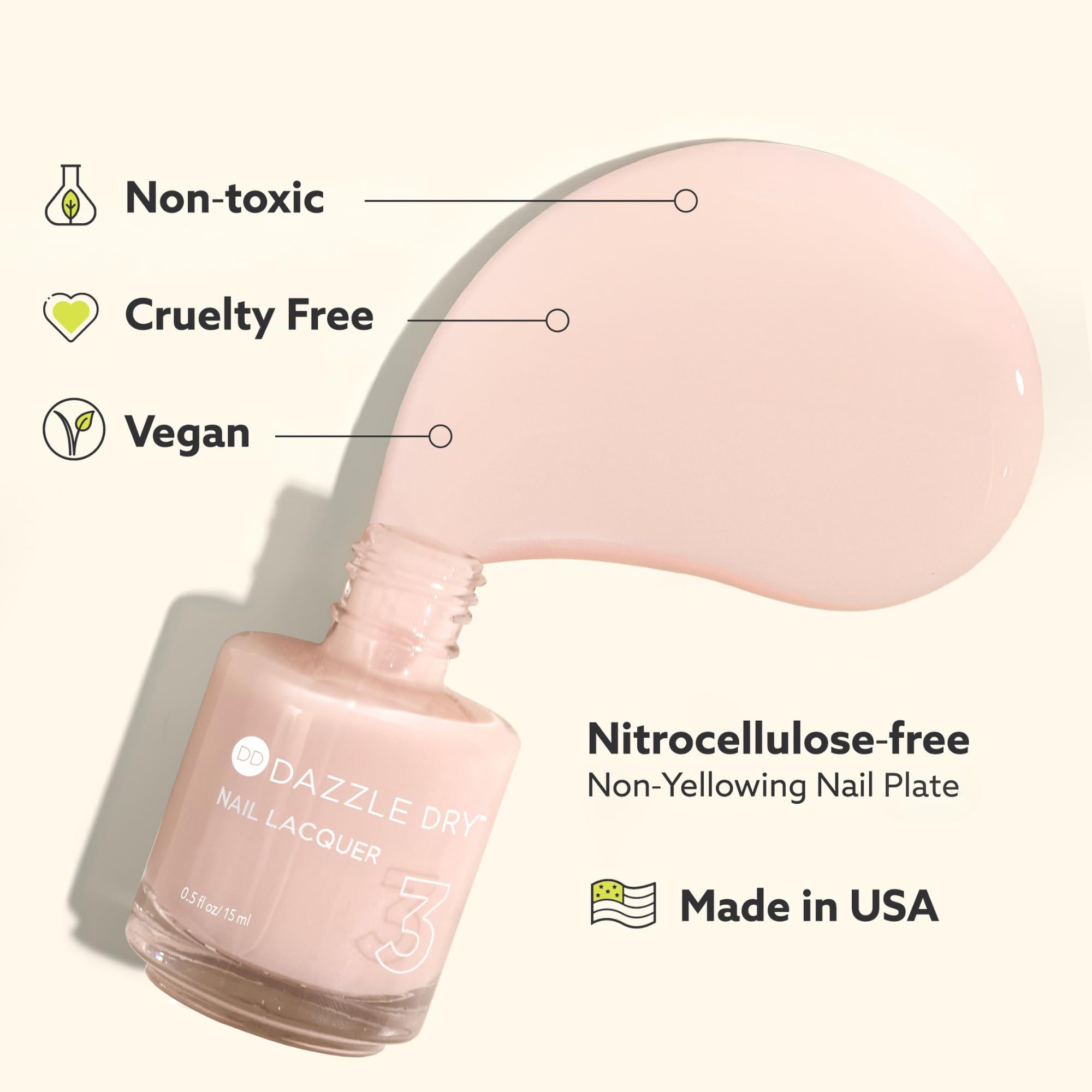 Nail prep first step in Dazzle Dry system