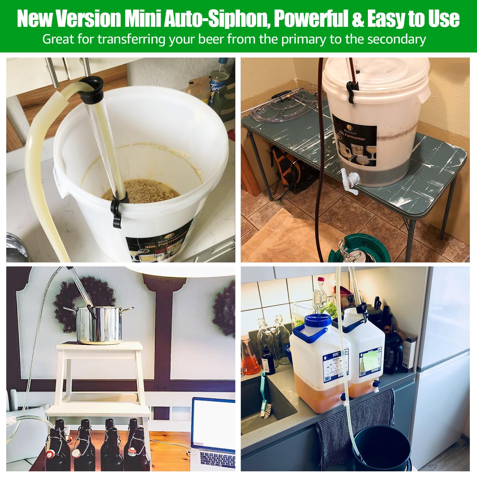 Bottle filling and siphoning kit components