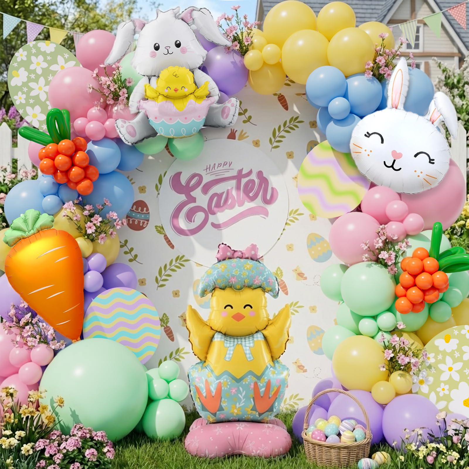 DBKL Easter Balloon Garland Arch Kit pastel color assortment