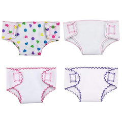 DC-BEAUTIFUL doll diapers 14-18 inch 4-pack packaging