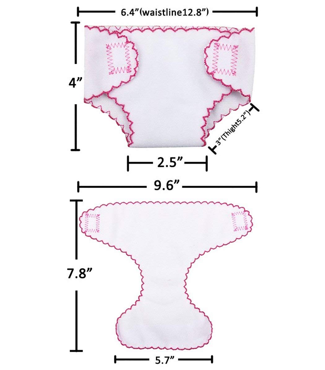 Velcro doll diaper set for infant dolls DC-BEAUTIFUL
