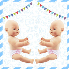 Reusable velcro doll diaper packaging 4-pack