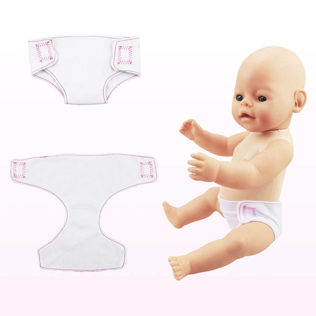 Mini diaper set for 14-18 inch baby dolls 4-pack