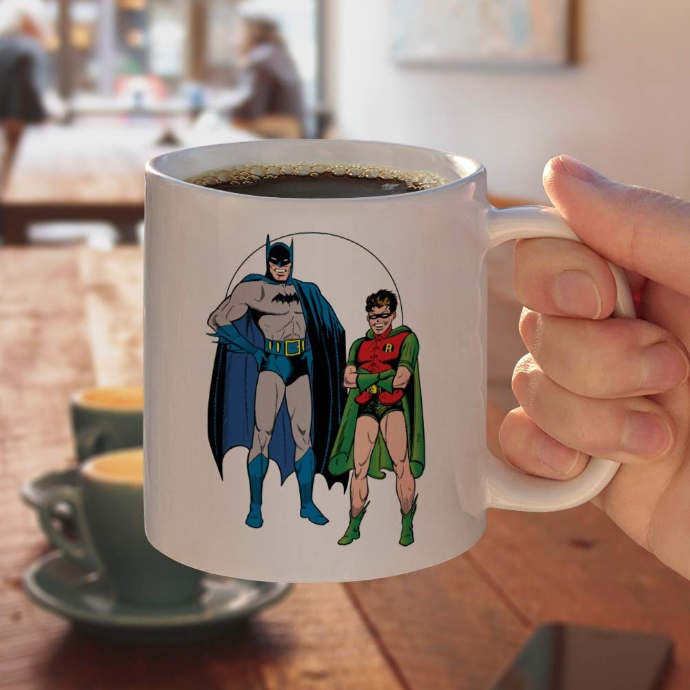 Double sided graphic Batman and Robin ceramic mug 11oz