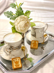 dcieiosul leaf design mini coffee spoon 4.9 inch gift box