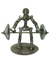 Dead Lift Metal Bolt Figurine closeup showing size 4in height