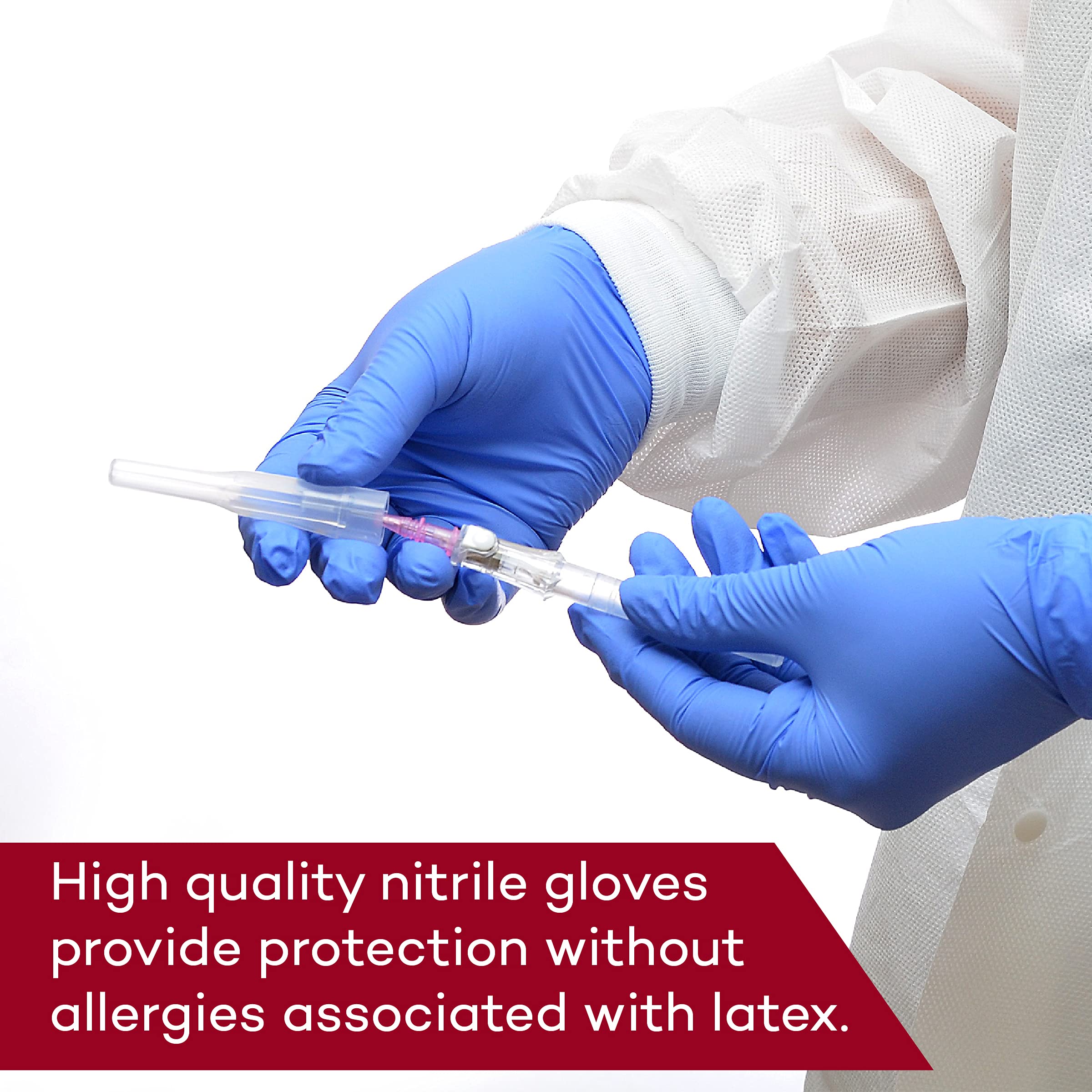 Nitrile gloves tactile sensitivity for delicate care close up