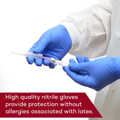 Nitrile gloves tactile sensitivity for delicate care close up