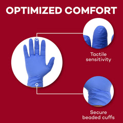 Non allergenic non irritant nitrile gloves for medical use