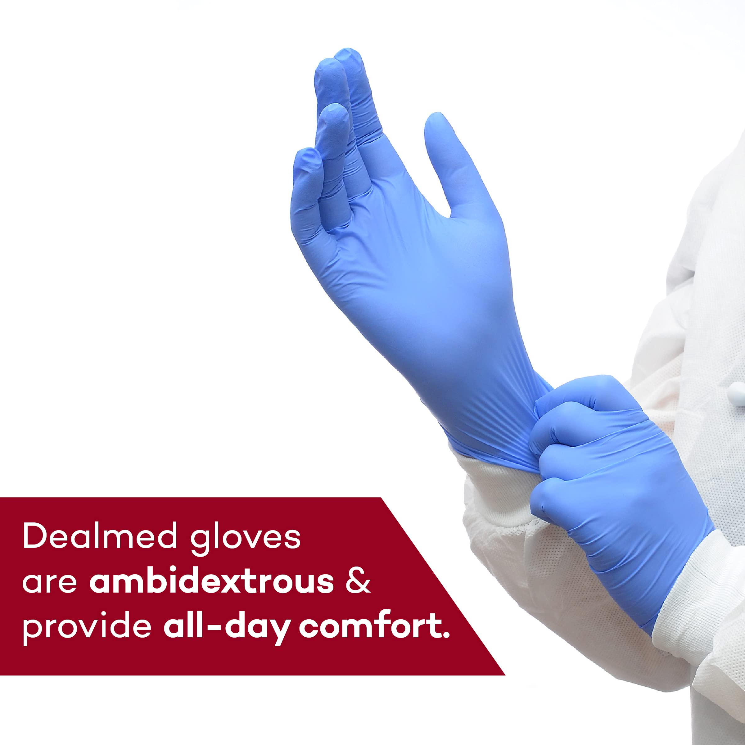 Soft-Fill packaging nitrile gloves stacked boxes ready to dispense