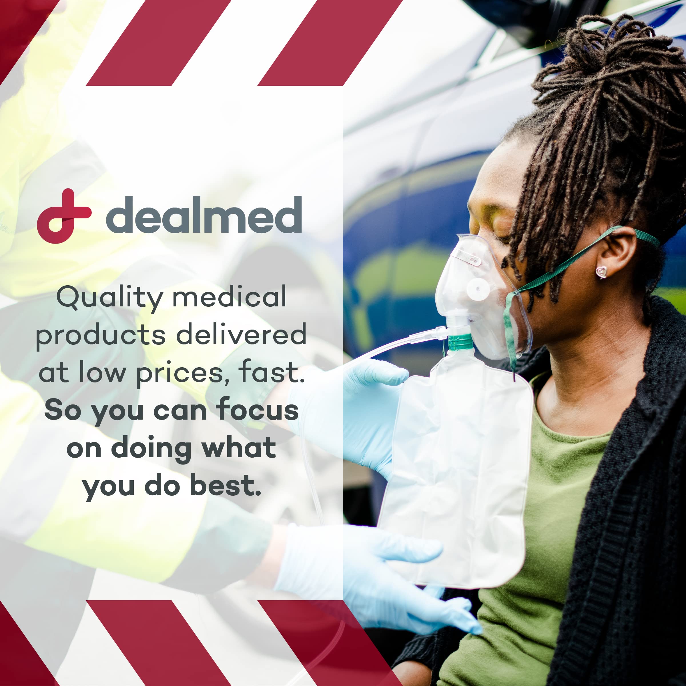 Dealmed Non-Rebreather Oxygen Mask under-the-chin coverage