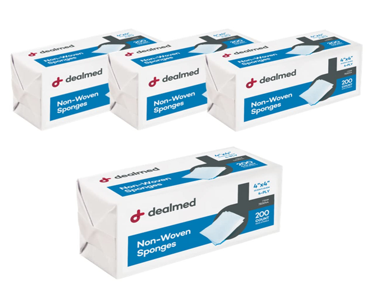 Dealmed non-woven gauze sponges 4x4 200 ct