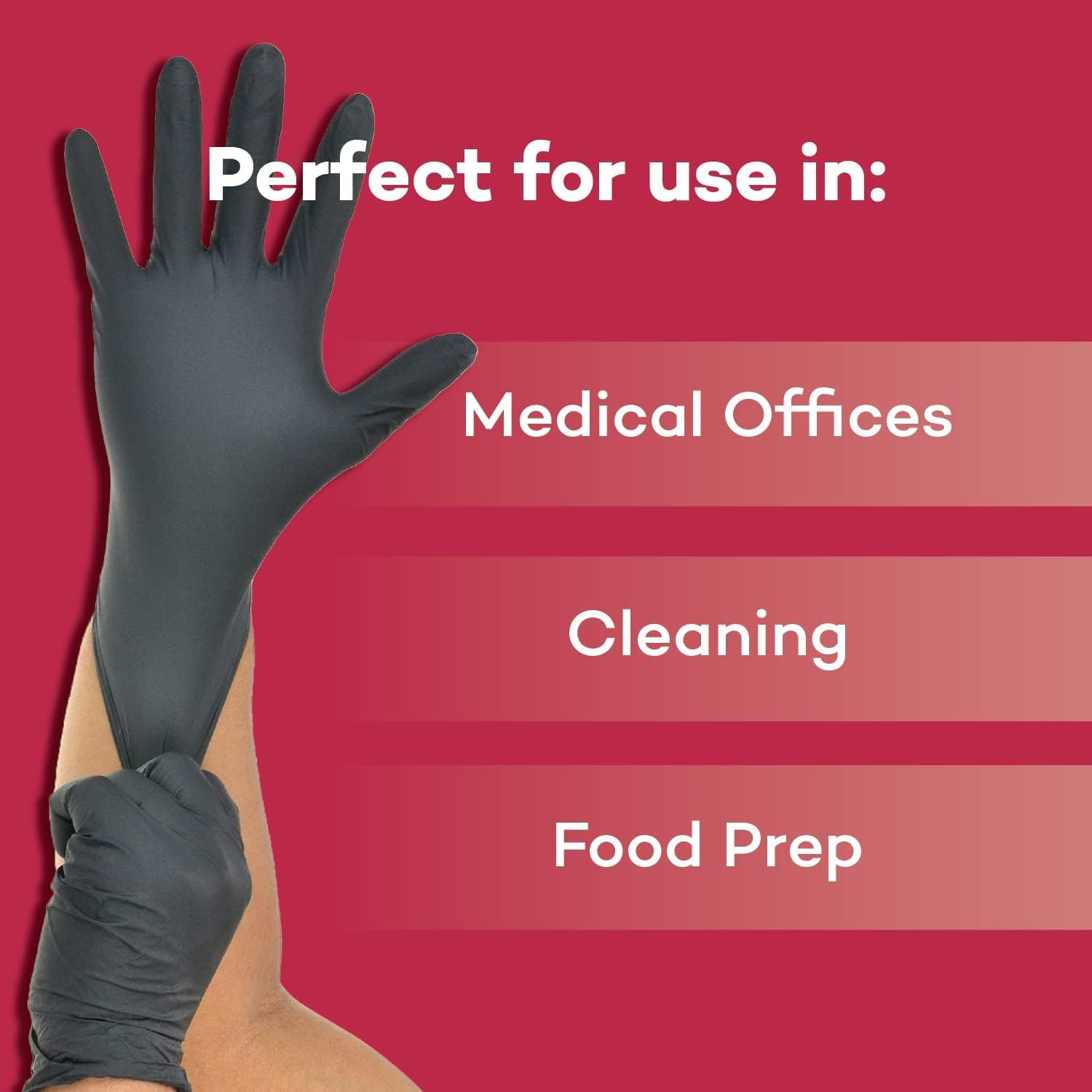 Powder-free latex-free nitrile gloves