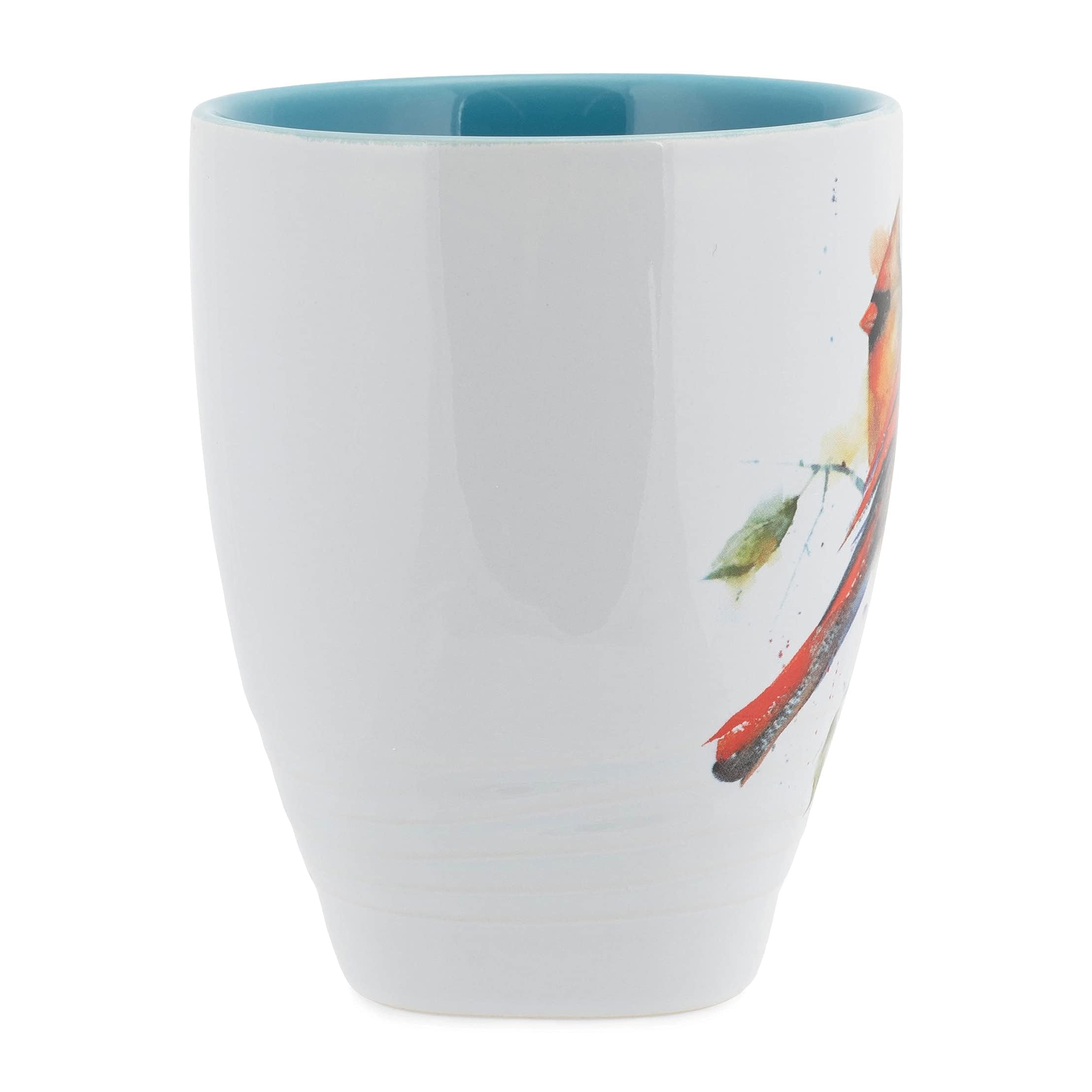 blue interior 12 ounce mug featuring cardinal artwork dean crouser
