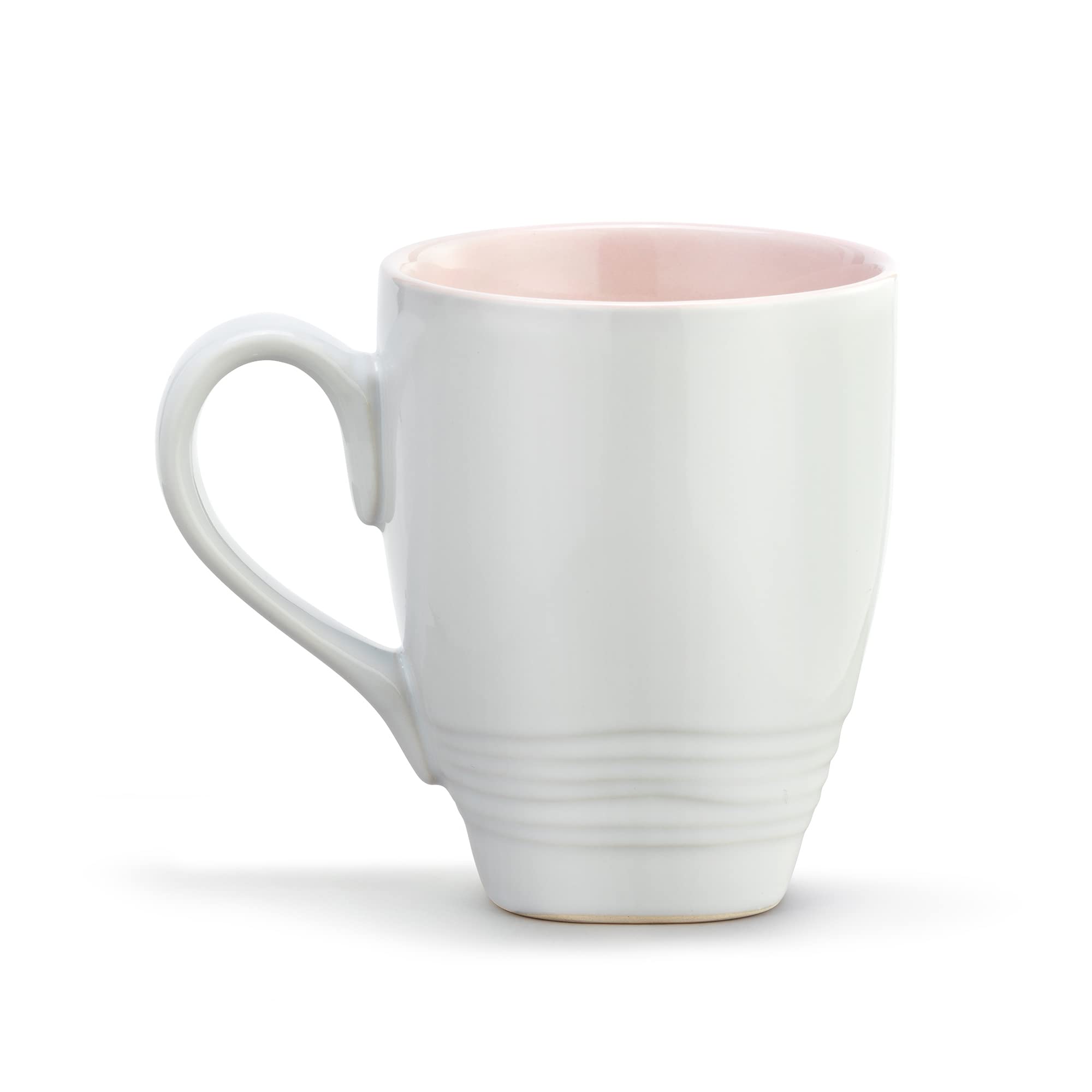 Lovebirds watercolor pink ceramic mug 16 oz