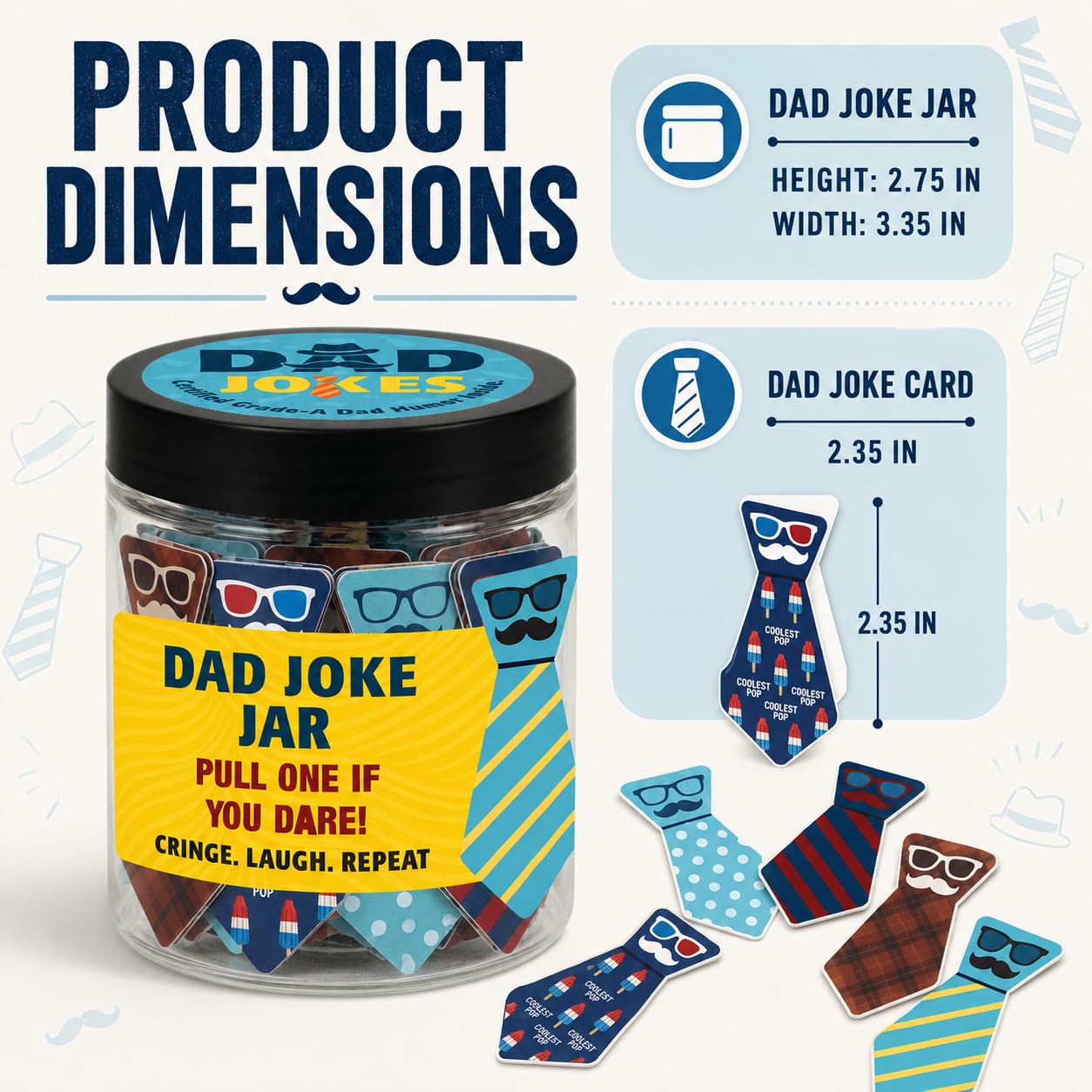 DEARMINE 60 Dad Jokes Jar no assembly required