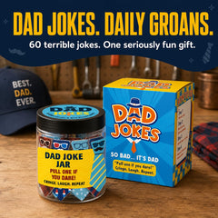 DEARMINE 60 Dad Jokes Jar includes 60 printed cards
