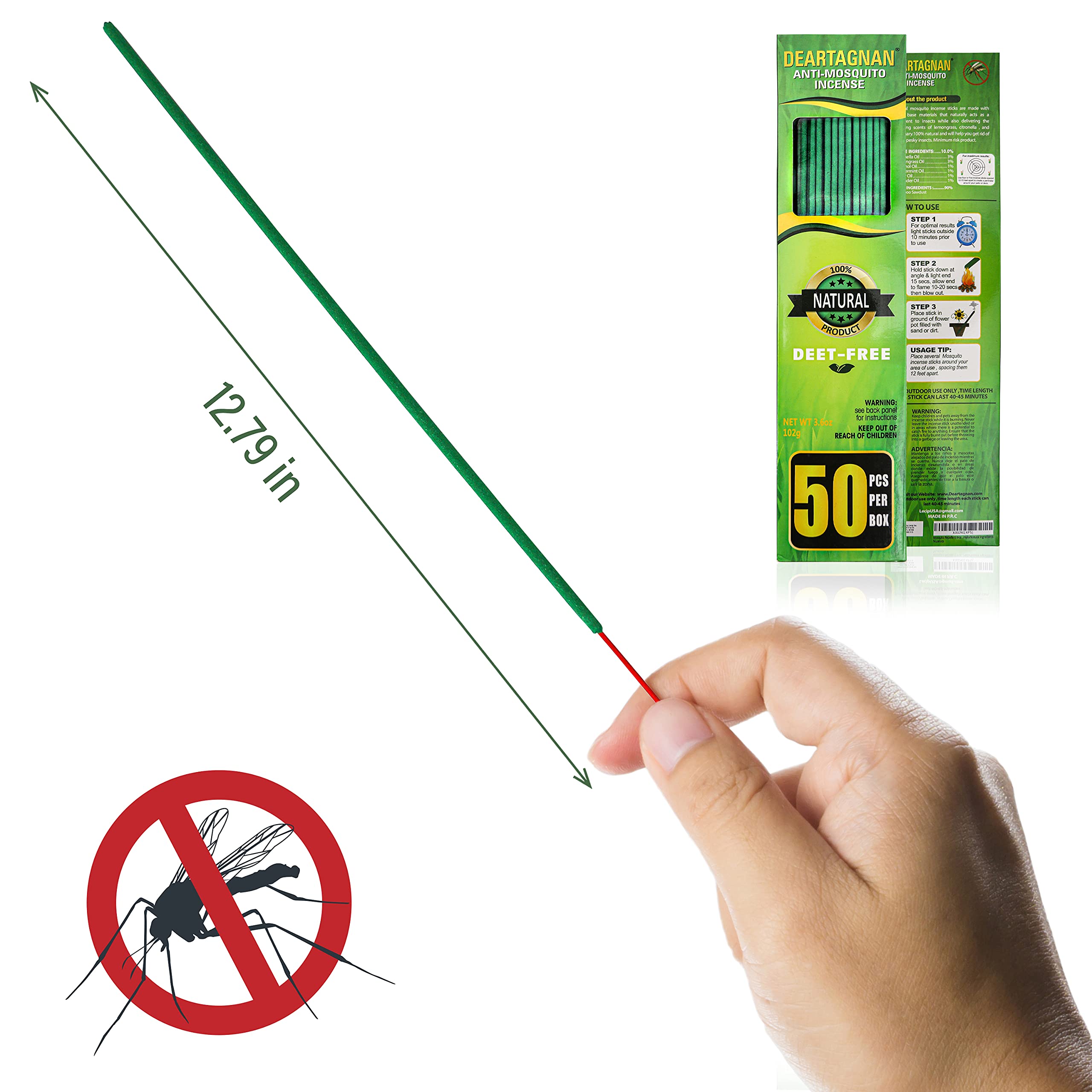 Citronella lemongrass scented incense sticks image