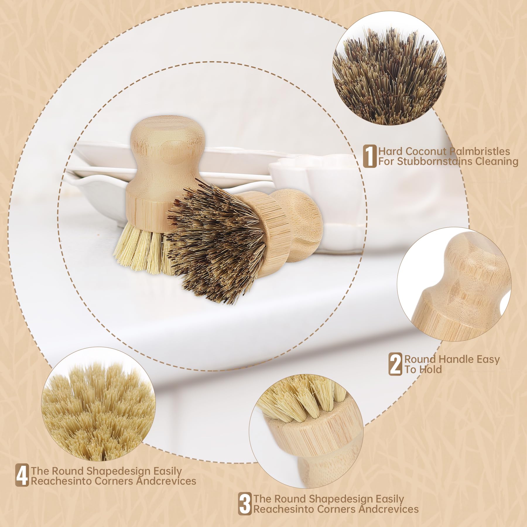 Hang to air dry after use with DEBETOOL bamboo dish brush
