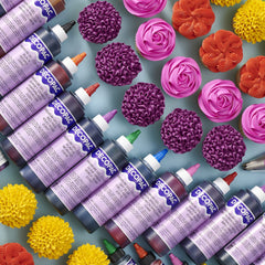 Purple gel coloring for frosting in 8 oz DecoPac packaging