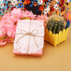 White 3.5 inch round paper doilies for wedding tableware DECORA