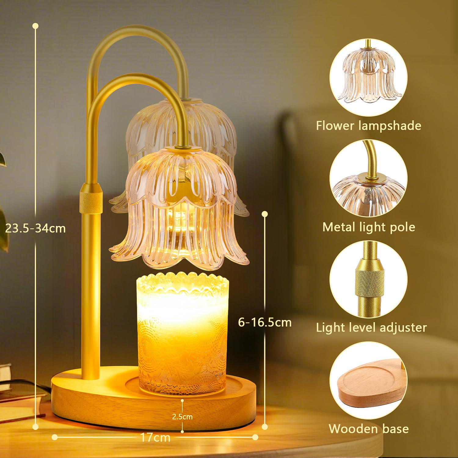 Decorative candle warmer adds warmth to small spaces