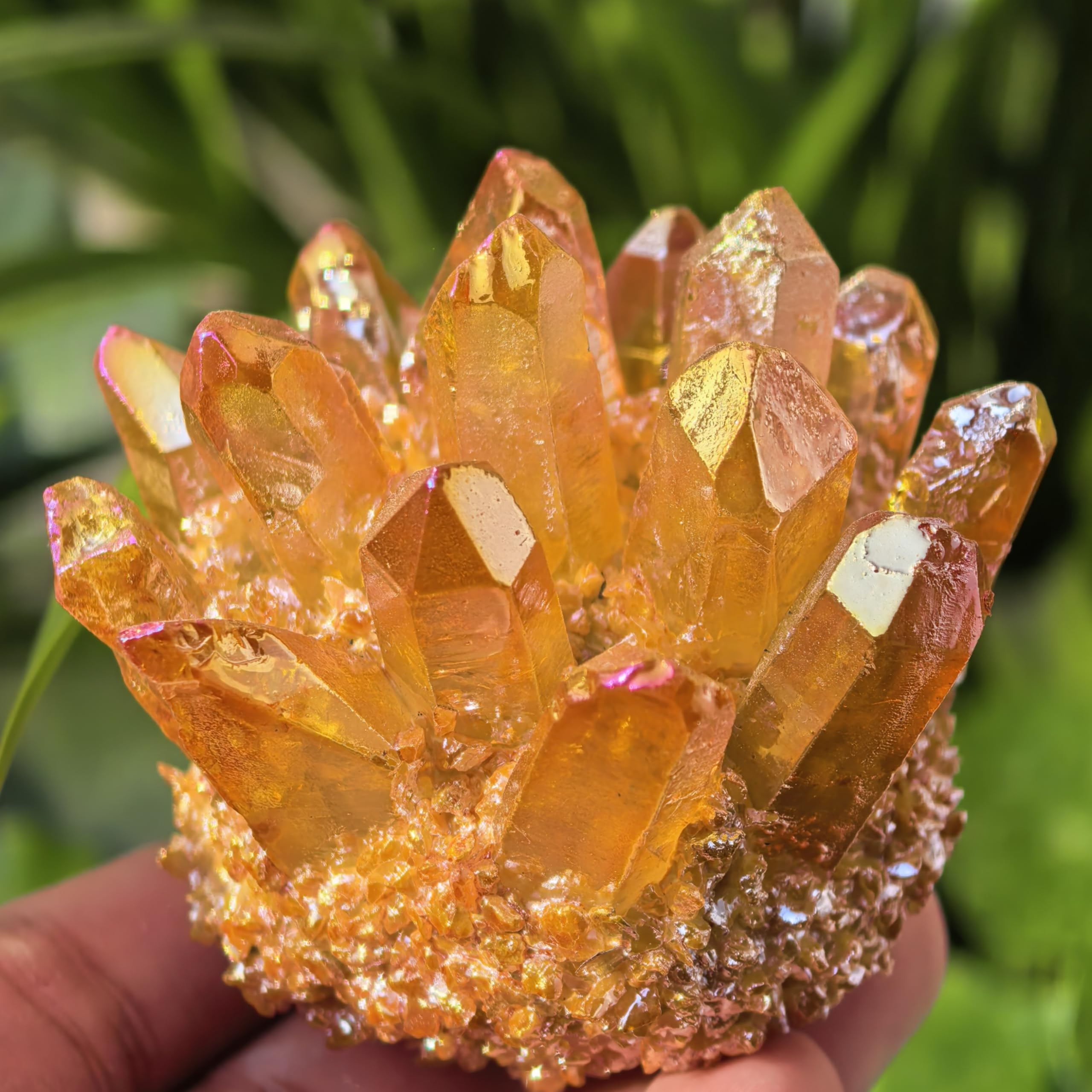 Decorative crystal cluster 3-5 inches display