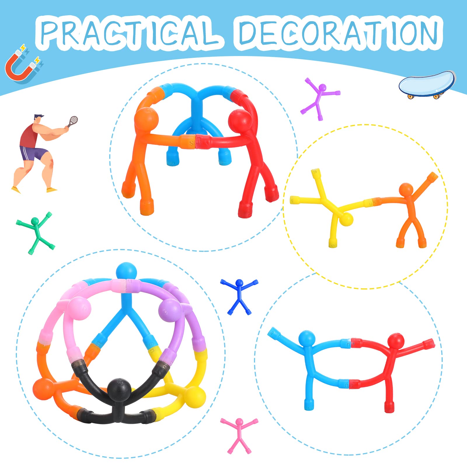 Colorful refrigerator magnets 10 colors for decoration Jerify