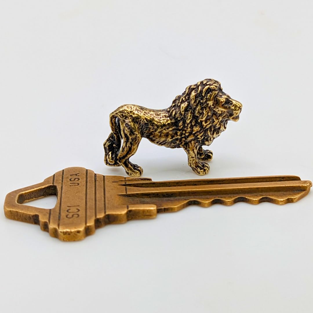 American made brass lion figurine craftsmanship
